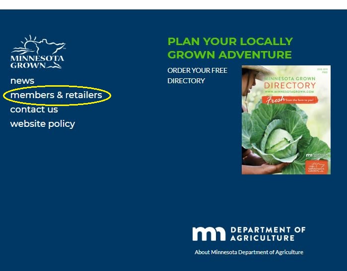 Location of member resources at MinnesotaGrown.com