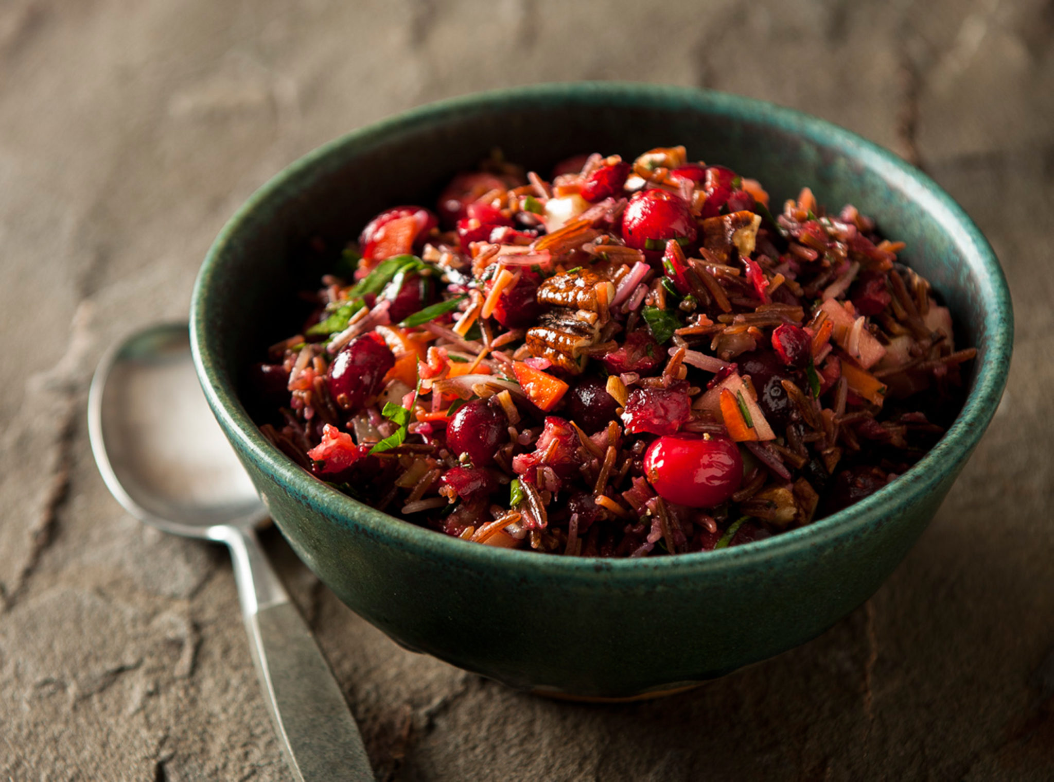 wild rice pilaf with walnuts and cranberries