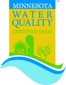Minnesota Water Quality certification logo showing water flowing by a farm