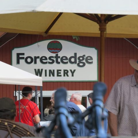 Forestedge Winery sign outside.