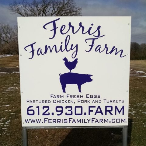 Ferris Family Farm sign