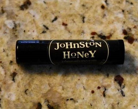 chapstick with Johnston Honey logo