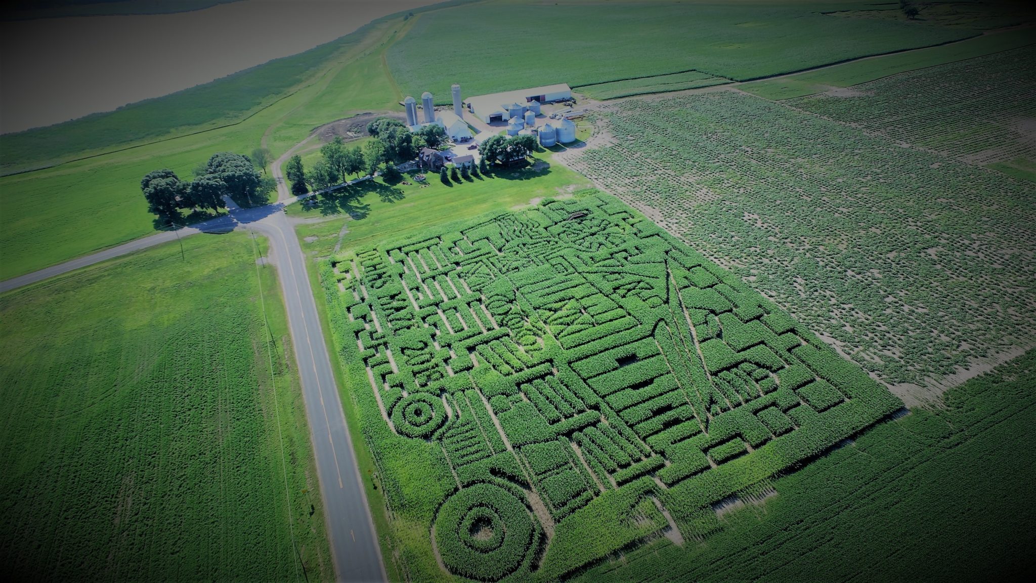 2018 09 18 Submitted Dehn's Pumpkings corn maze aerial view Minnesota