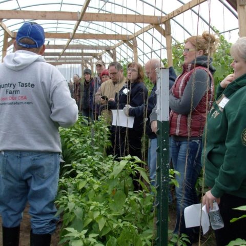 greenhouse tour group