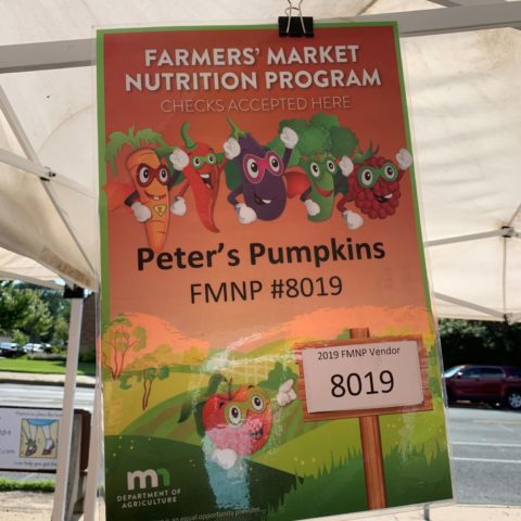 Farmers Market Nutrition Program Sign