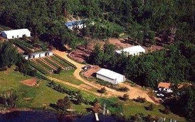 Aerial view of emu ranch
