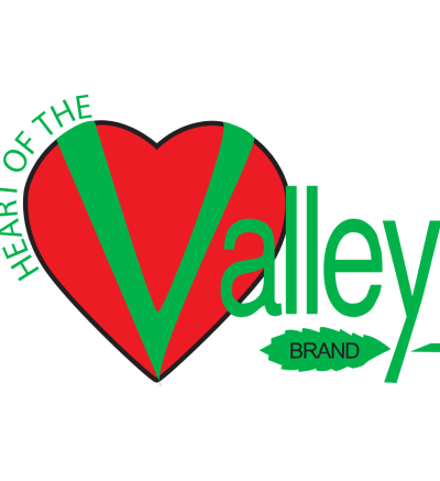 Ed Fields and Sons logo. It has a large heart with the word "Valley" over it. Along the sides of the heart are the words "Heart of the"