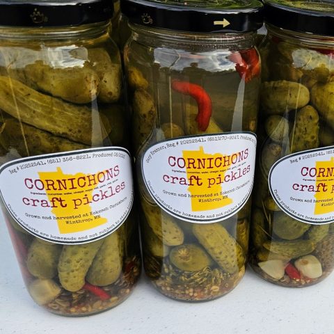 3 jars of cornichons craft pickles