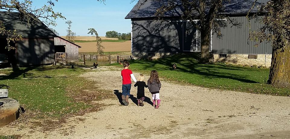 2018 12 14 Goldenrust Farm Submitted Kids Walking In Barn Yard