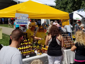 Honey vendors at 2017 Garlic Festival