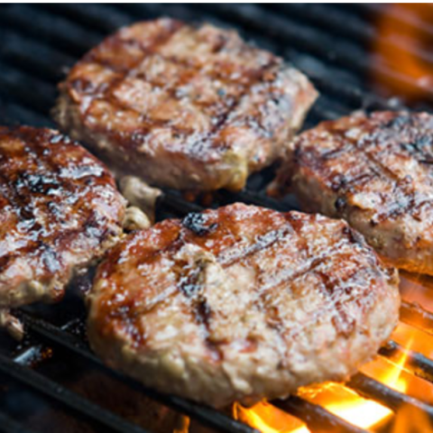 Burgers grilling