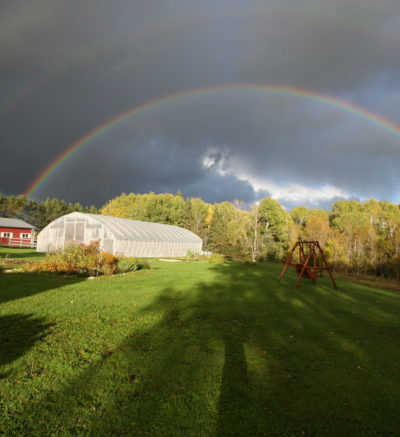 rainbow at the farm