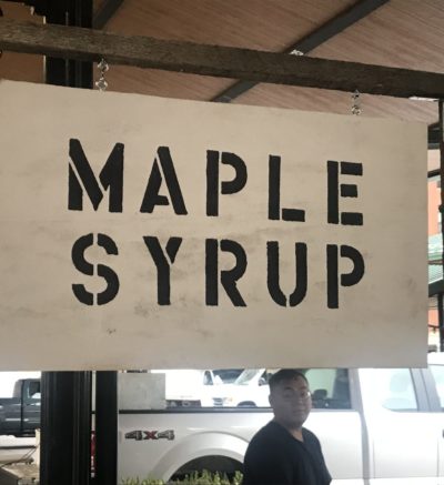 Maple syrup sign