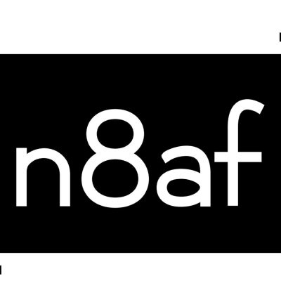 'n8af' in white text on black background