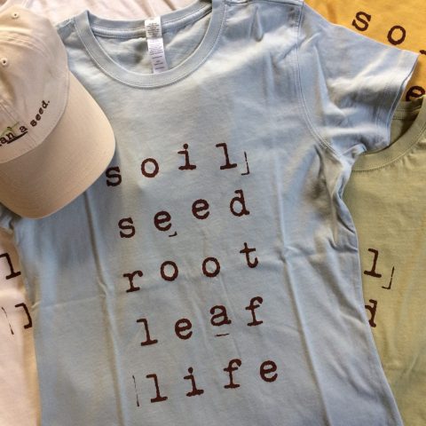 soil, seed, root, leaf, life t-shirt and plant a seed hat