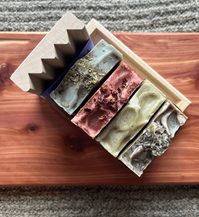 Collection of colorful soaps