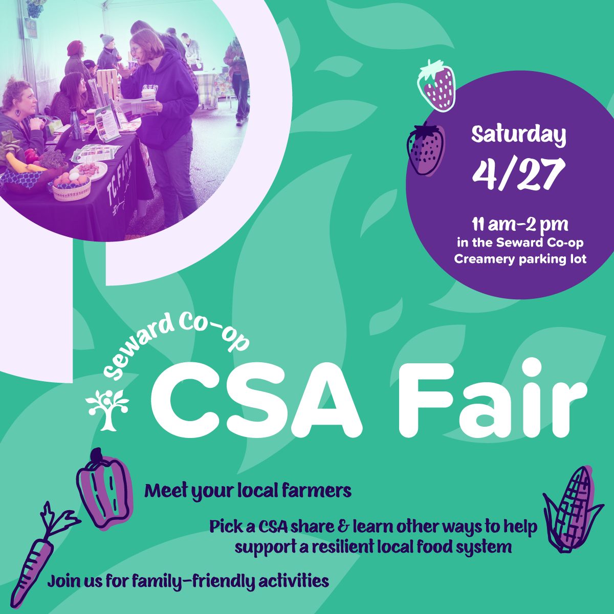 Seward Co-op CSA Fair. April 27, 2024.