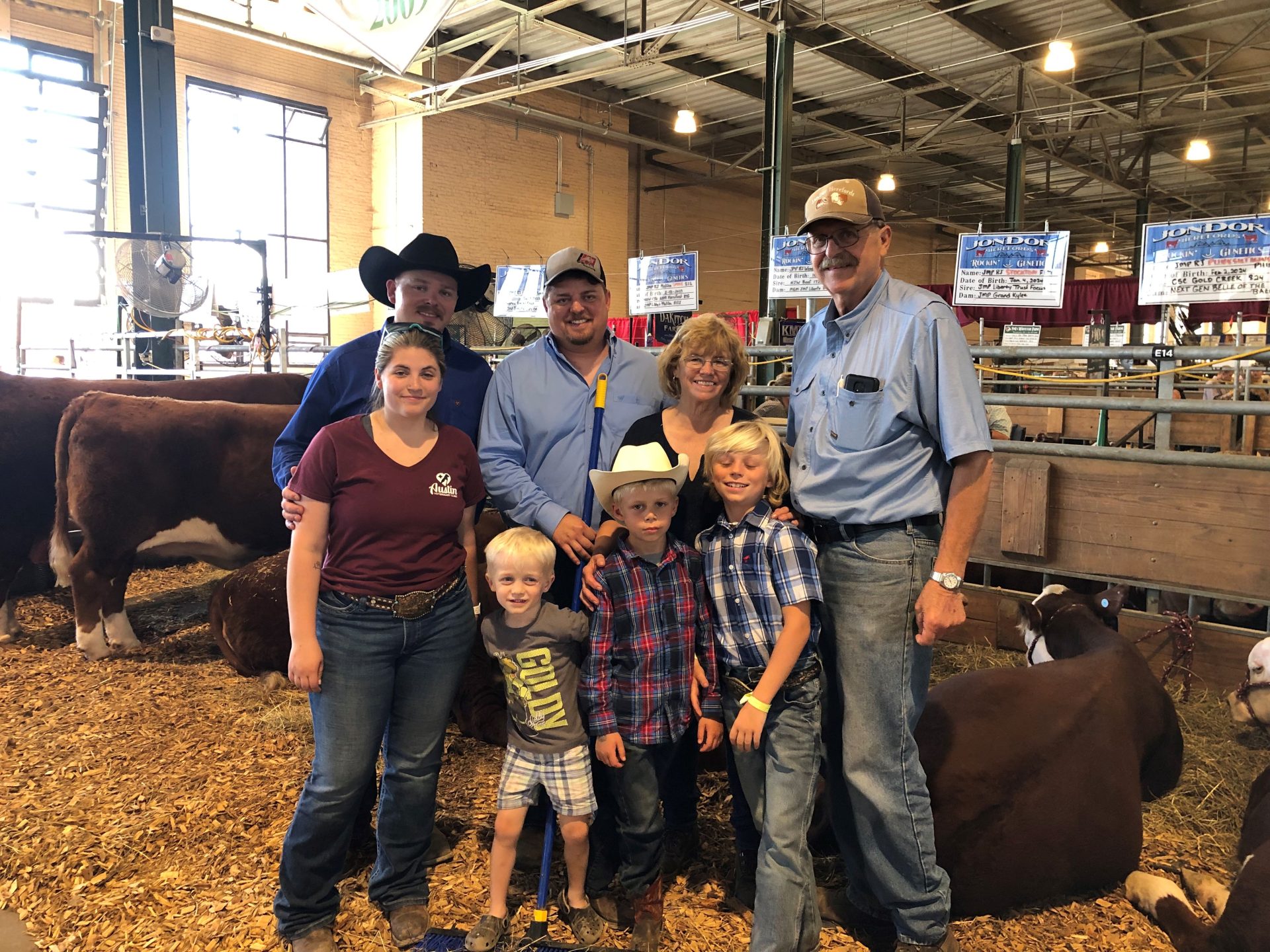 The Pettit family of JonDor Herefords.