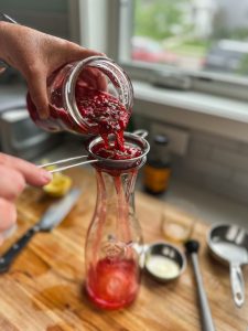 2025.06 Taken Raspberry Rosemary Smash Straining