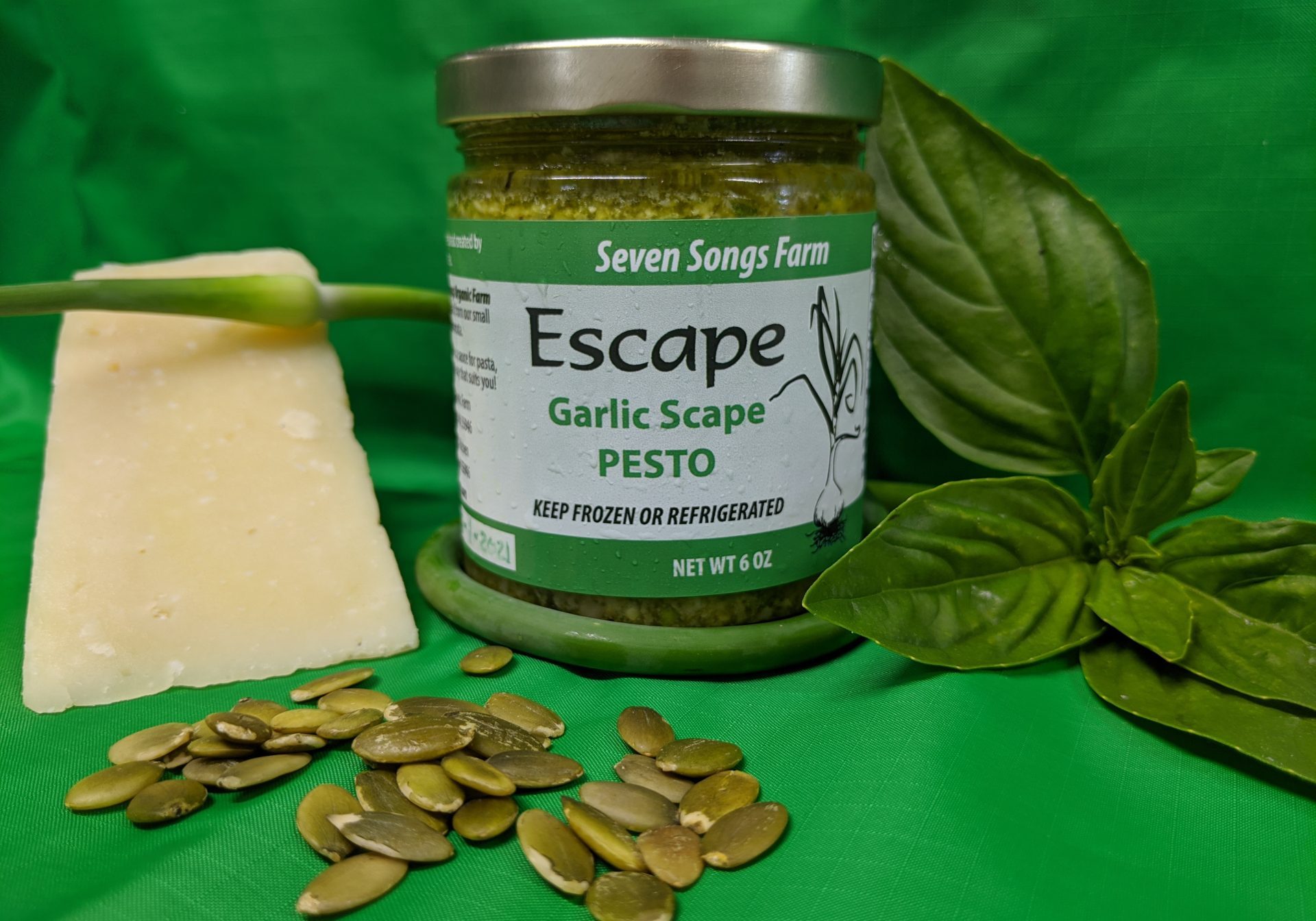 Seven Songs Garlic Scape Pesto