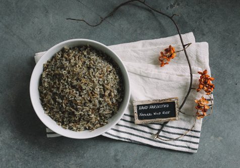 hand harvested bowl of cooked rice